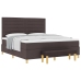 Cama Box Spring  con colchón y banco Marrón Oscuro 180x200 cm Tela