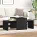 Mesa de Centro  Negra y de Roble 100x48x40 cm de Madera de Ingeniería