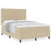 Cama con Base Tapizada  con Colchón Verde Claro Gris 160x200 cm Tela de Corduroy