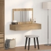 Mesa de Tocador Colgante de Pared de Roble Artesanal 100x40x70 cm