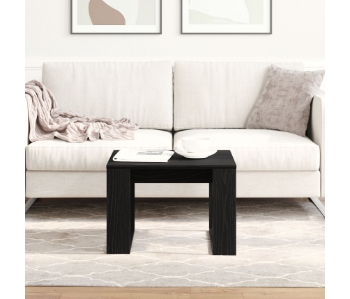 Mesa lateral  Negra Roble 50x50x35 cm Madera