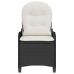 Sillón reclinable  con cojín de poliratán negro