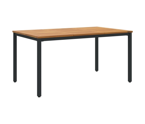 Juego de Comedor de Jardín 7 Piezas Negro Aluminio Resistente