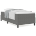 Cama Box Spring de  con Colchón Gris 90x200 cm Tela de Microgamuza