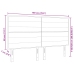 Cabecero LED Diseño Líneas Gris Claro 90 cm Tela