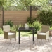 Set de Comedor de Jardín  3 Piezas Beige Ratán Sintético