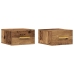 Mesitas de noche  2 pcs Montadas en la pared Madera vieja 35x35x20 cm