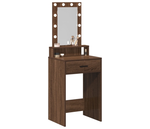 Mesa de Tocador  con Luces LED Madera de Fresno 50x41x140 cm