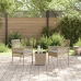Conjunto de bistro de jardín de 3 piezas  con cojines Beige de polirratán