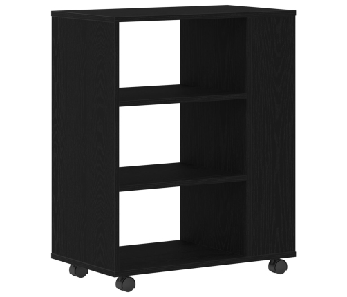 Gabinete Rodante de Roble Negro 60x35x75 cm de