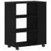 Gabinete Rodante de Roble Negro 60x35x75 cm de