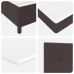Cama Box Spring con Colchón Gris Oscuro 200x200 cm Tela