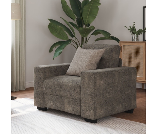 Sillón  Gris Oscuro de 59 cm en Piel Sintética