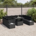 Conjunto de Sofá de Jardín  Set de 10 Negro