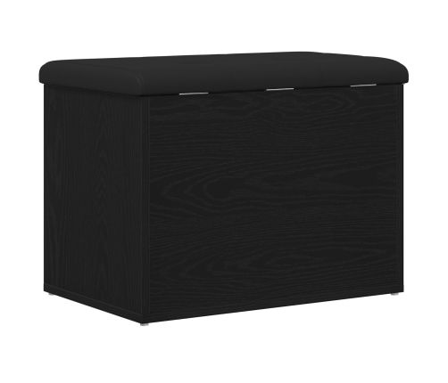 Banco de almacenamiento  Negro Roble 60x40x45 cm Madera elaborada