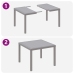 Juego de Comedor de Jardín de 3 Piezas con Cojines Gris Claro