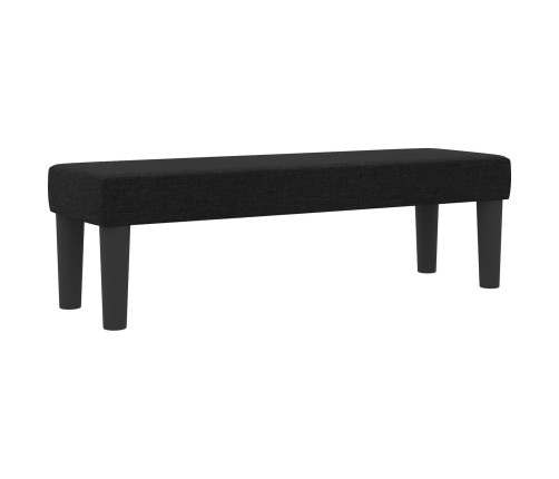 Cama con somier  con colchón y banco negro 120x200 cm tela