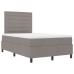 Cama Box Spring con Colchón Taupe 120x200 cm Tela