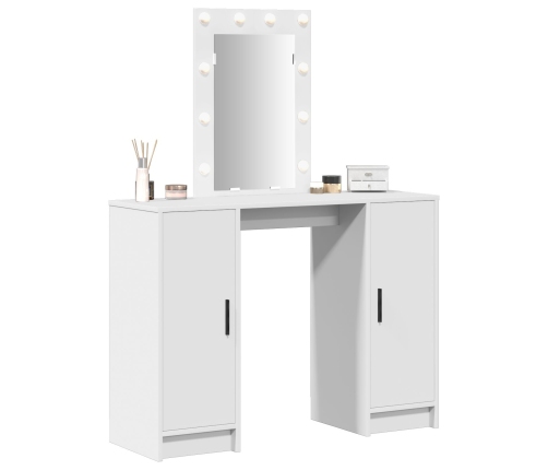 Tocador  con Luces LED Blanco 102x33x135 cm