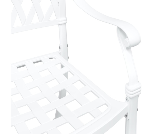 Sillas de Jardín  2 pcs de Aluminio Fundido Blanco