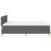 Cama con Box Spring  con Colchón y LED Gris Oscuro 140x200 cm Tela