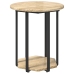 Mesa auxiliar  de 2 piezas de madera de roble Sonoma y metal