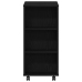 Gabinete Rodante de Roble Negro 60x35x75 cm de