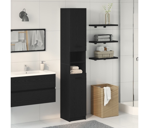 Gabinete de baño de roble negro  - 32x34x188.5 cm
