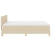 Cama con Box Spring y Colchón Crema 160x200 cm Tela