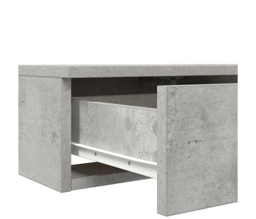 Mesa de Noche Gris Concreto Madera Elaborada 150 x 36.5 x 16.5 cm