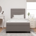 Cama Box Spring con Colchón Taupe 120x200 cm Tela