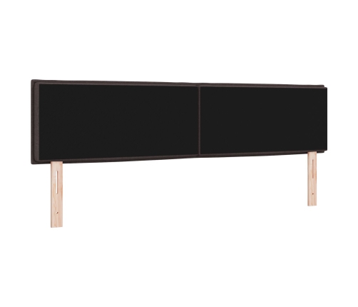 Cabezal de diseño Lines Marrón oscuro 180 cm Tela