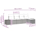 Conjunto de Sofá de 5 Piezas  con Almohadas Beige Poliratán