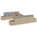 Juego de Sofá de Jardín  Set de 7 Beige Poliratán