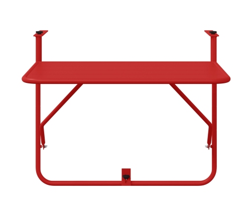 Mesa de balcón plegable  roja 60x40 cm de acero