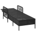 Tumbona  Negra y crema Ratán PE 157 x 55 x 92 cm