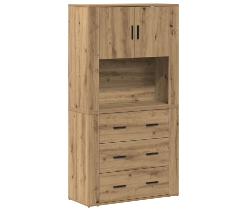 Armario Alto de Roble Artesanal 80x33x150 cm de Madera Elaborada