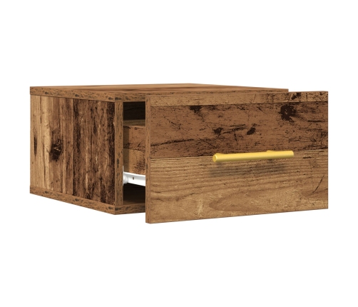 Mesitas de noche  2 pcs Montadas en la pared Madera vieja 35x35x20 cm