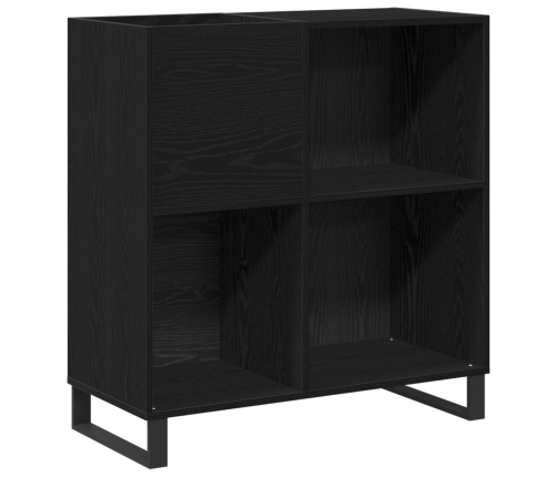 Armario de Discos  Roble Negro 84.5x38x90 cm Madera de Calidad