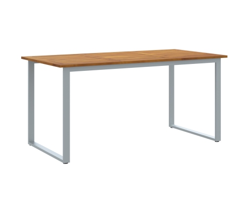 Conjunto de Comedor de Jardín  5 Piezas Tono Gris y Madera