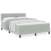 Cama con Box Spring y Colchón  Gris Claro 160x200 cm Terciopelo