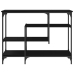 Mesa Consola  Negra de Roble 100x35x75 cm de Madera Engineered y Acero