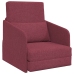 Sofá cama de suelo  2 en 1 Rojo Vino 65x80x83 cm Tela