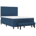 Cama con Sommier  con Colchón & Banco Azul 160x200 cm Tela