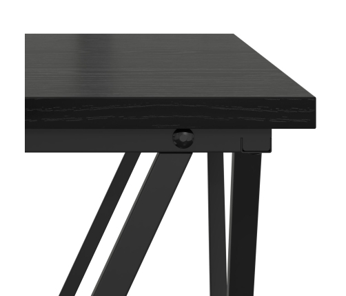 Mesa de Café  Roble negro Marco de metal, superficie de madera