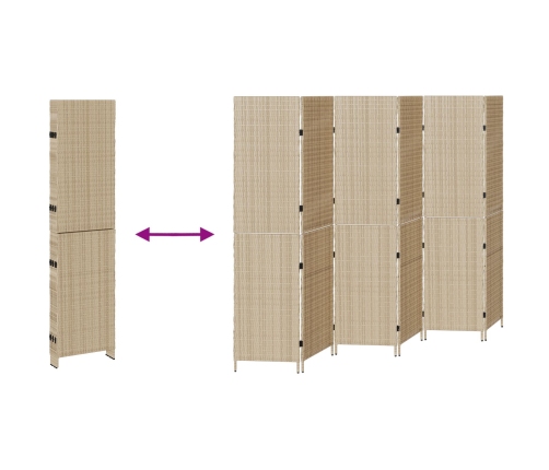 Separadores de habitación  Beige Madera Grande Plegable