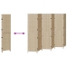Separadores de habitación  Beige Madera Grande Plegable