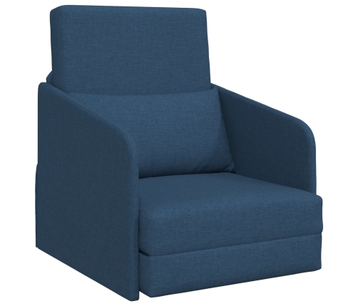 Sofá Cama de Suelo  2 en 1 Azul 65x80x83 cm Tela