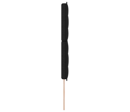 Cabecera  diseño de líneas LED negra 160 cm tela