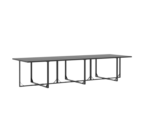 Conjunto de Comedor de Jardín de 13 Piezas con Cojines de Acero y Ratán Sintético